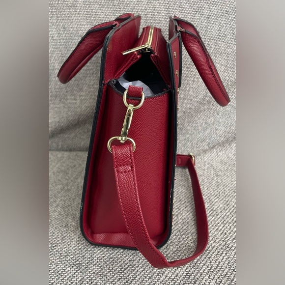 London Fog Red Satchel Bag - Picture 11 of 16